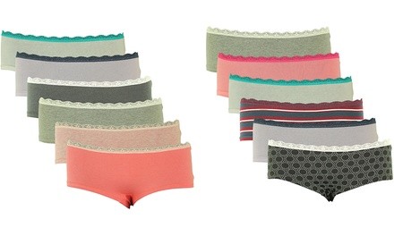 Women’s Comfort Ultra-Soft Cotton Boyshort Panties (8-Pack)