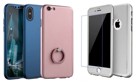 360° Case with Screen Protector for iPhone with Optional Ring