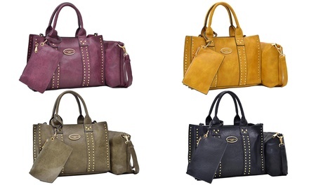 DS Collection Sophie Tote with Crossbody and Phone Wristlet Set (3-Piece)