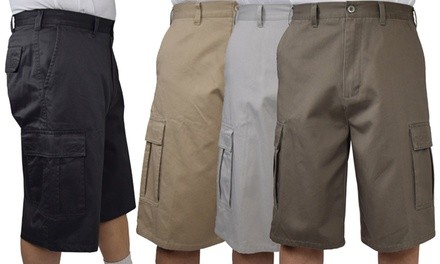 Maxxsel Oscar Sports Men's Cotton Cargo Shorts (Size 32-52)(2-Pack)