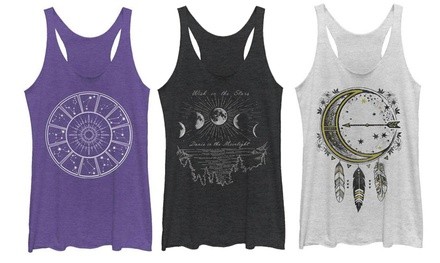 Women's Moon-Themed Tank Top