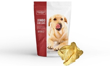 Downtown Pet Supply Natural Jumbo Cow Ears for Dogs (5-, 10-, or 20-Pack)