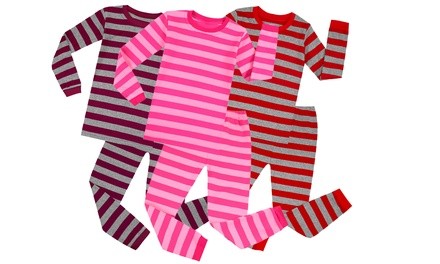 Elowel Kids 100% Cotton Stripe Pajama Set