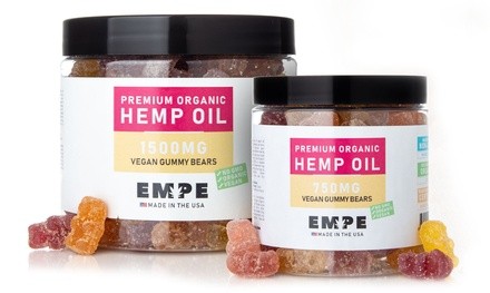 100% Vegan Gummy Bears Infused with Organic Hemp (750MG or 1500MG)