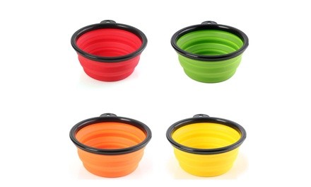 Collapsible Water and Food Bowl for Pet (4-Pack)