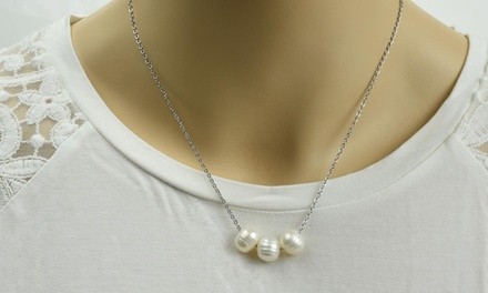 Freshwater Pearl Necklace by Pink Box