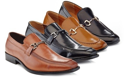 Henry Ferrera Men's Classic Dress Loafer with Buckle