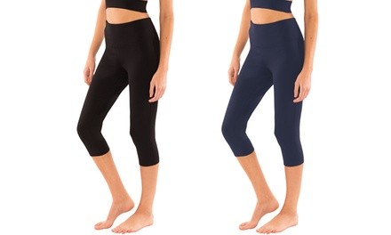 Yogatech Mega-Cool Women's High Waist Active Capri. Plus Sizes Available.