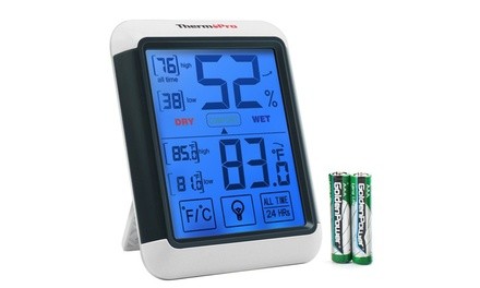 ThermoPro Touchscreen Indoor Humidity and Temperature Thermometer