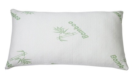 Bamboo Hypoallergenic Queen Size Memory Foam Pillow (1- or 2-Pack)
