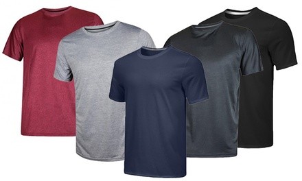 Real Essentials Men's Dry Fit Active Performance T-Shirt (5-Pack) (S-2XL)