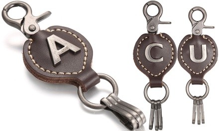 Mio Marino Letter Leather Keychain