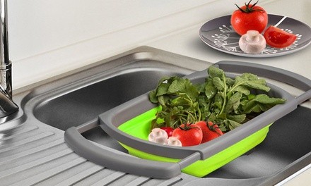 Space-Saving Collapsible Over-The-Sink Colander