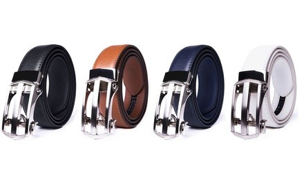 Men's Leather Automatic-Buckle Ratchet Dress Belts