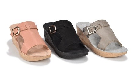 Olive Street Maddie Women's One Band Comfort Sandals | Groupon Exclusive 