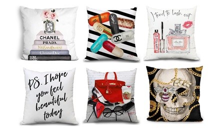 New York Collection: Inspirational Fashion Pillows. Multiple Options Available.