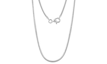 Sterling Silver Diamond Cut Snake Chain Necklace By Paolo Fortelini
