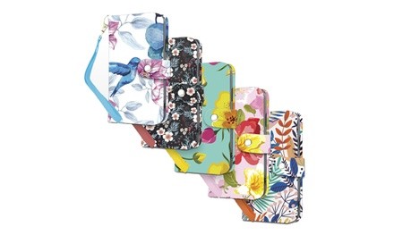 Gear Beast Floral Print Wallet Phone Case