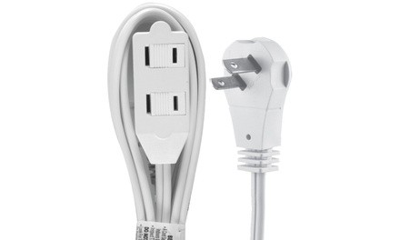 GE 2-Outlet Wall Hugger 6 Ft. Extension Cord