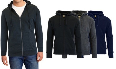 Men's Fleece-Lined Zip Sweater Hoodie (M-2XL)