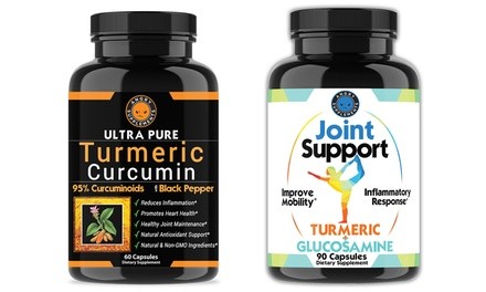 Angry Supplements Ultra Pure Turmeric and Joint Support Dietary Supplements (60- and 90-Count)