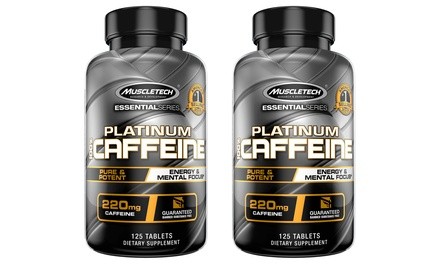 MuscleTech Energy & Focus Platinum 100% Caffeine Pill (1 or 2 pack)