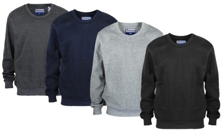 Men's Basic Solid Pullover Sweatshirt (S-2XL)