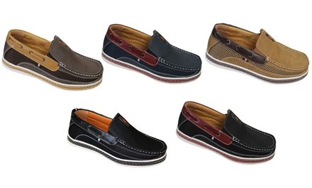 Frenchic Collections Men's Two-Tone Slip On Loafers