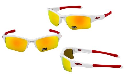Oakley Quarter Jacket OO9200-03 Youth Sunglasses with Polished White Frames and Fire Iridium Lens