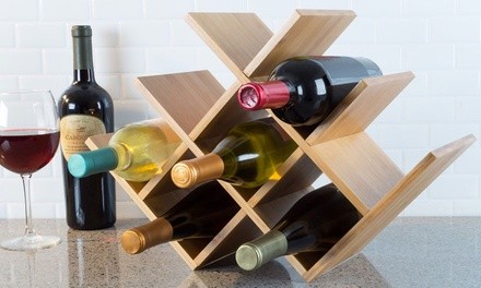 Classic Cuisine Bamboo 8-Bottle Tabletop Wine Rack