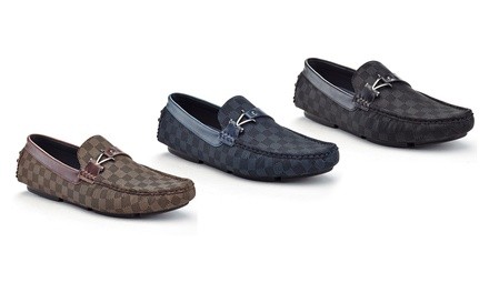 Marco Vitale Checker Casual Driving Loafers