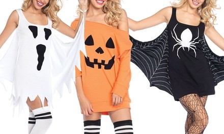 Leg Avenue Women's Spooky Halloween Jersey Dresses. Plus Sizes Available.