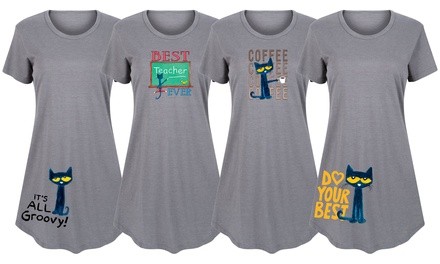 Instant Message: Licensed Pete the Cat Casual Shift Dress. Plus Sizes Available.