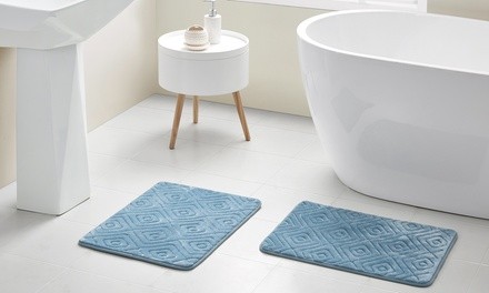 Anti-Slip Memory-Foam Bath Rug (2-Pack)