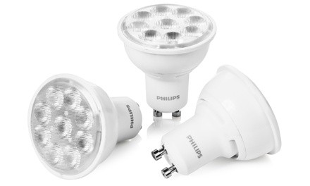 Philips 50W GU10 LED Light Bulbs (3-Pack)