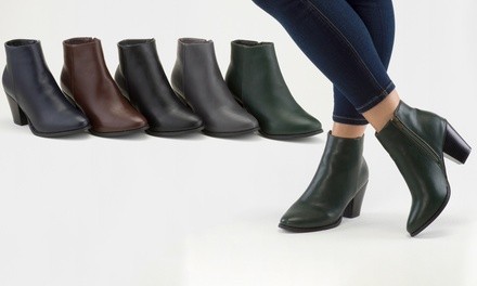 Sociology Women's Roxie Side-Zip Booties | Groupon Exclusive