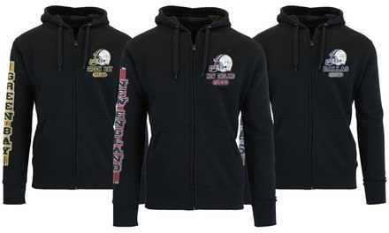 Women's Game Day Football Zip-Up Hoodie. Plus Sizes Available 