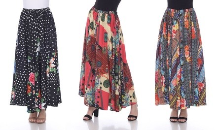 Women's Full-Sweep Floral Maxi Skirts