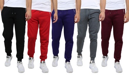 Galaxy By Harvic Men's Regular-Fit Fleece Jogger Sweatpants (S–2XL)