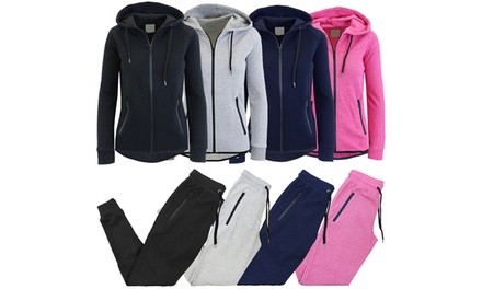 Women's Slim-Fit Tech Fleece Hoodie and Jogger Set (2-Piece)