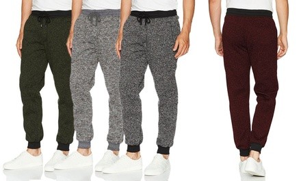 LR Scoop Men's Basic Fleece Marled Jogger Pants