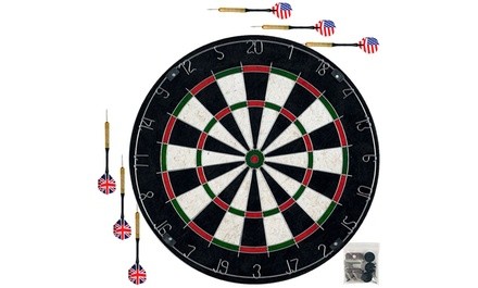 Pro Style Bristle Dart Board Set with 6 Darts