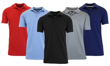 Galaxy By Harvic Men's Dry-Fit Moisture-Wicking Polo Shirt (S-3XL)