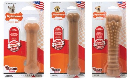 Nylabone Power-Chew Bacon-Flavored Chew Toy for Dogs