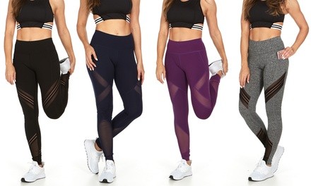 TRAQ65 Women's Phone Pocket Tummy-Control Active Leggings. Plus Sizes Available.