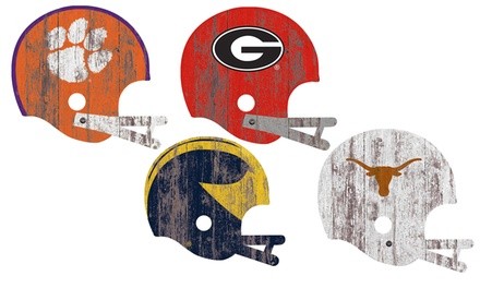 Fan Creations NCAA Distressed-Style Helmet Cutout Sign