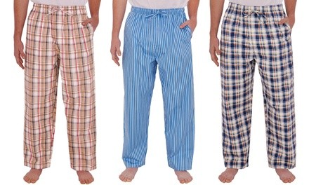 Alexander Del Rossa Men's Cotton Sleep Pants (3-Pack)