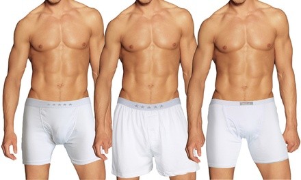 Galaxy by Harvic Men's Tagless Boxer Briefs (3-Pack)