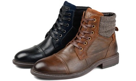 Vance Co. Men's Everett Cap Toe Ankle Boots