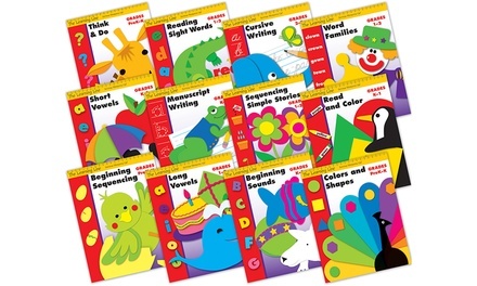Learning Line Language or Math Children's Workbook Set (12-Pack)